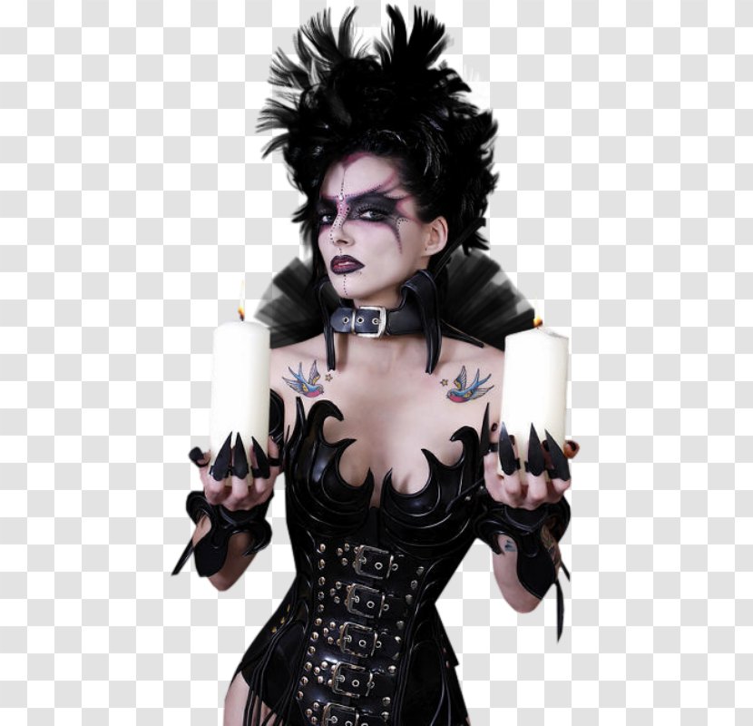 Gothic Fashion Goth Subculture Beauty Art Woman - Cartoon - Dress Transparent PNG