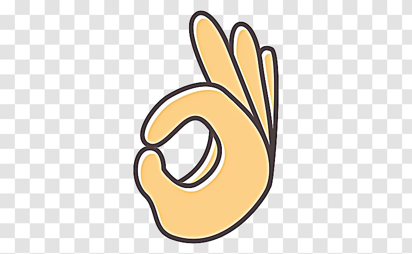 Transparency OK Gesture Design - Yellow - Logo Thumb Transparent PNG