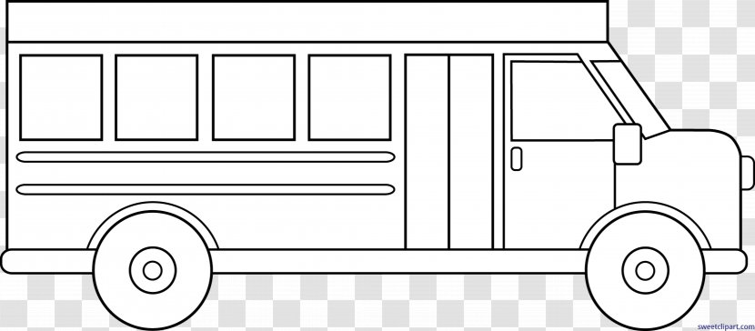 Bus Clip Art Image Line Drawing Transparent PNG