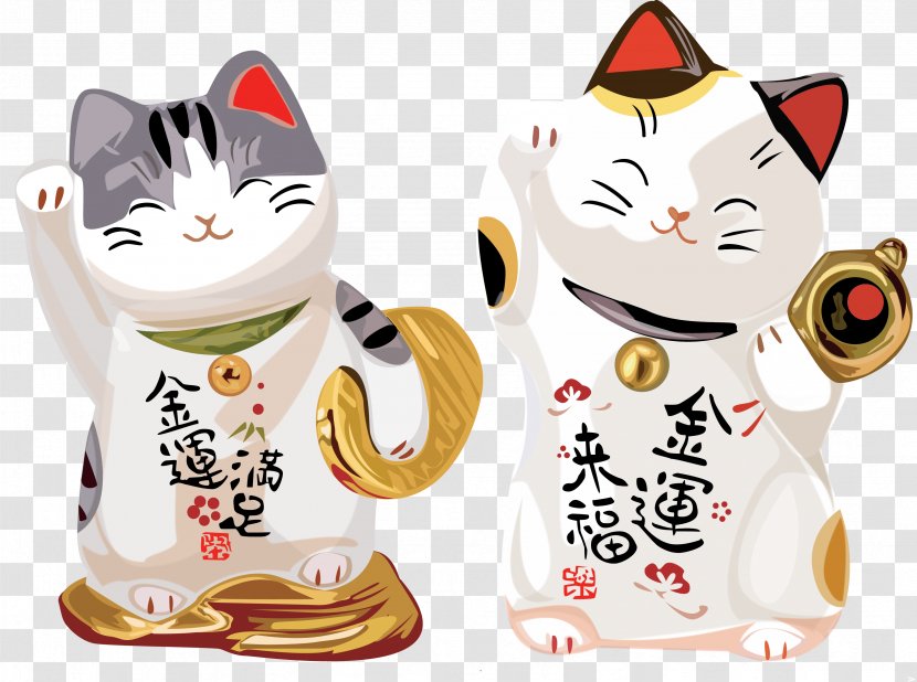 Lucky Cat T-shirt Maneki-neko Design - Frame - And The Wind Transparent PNG