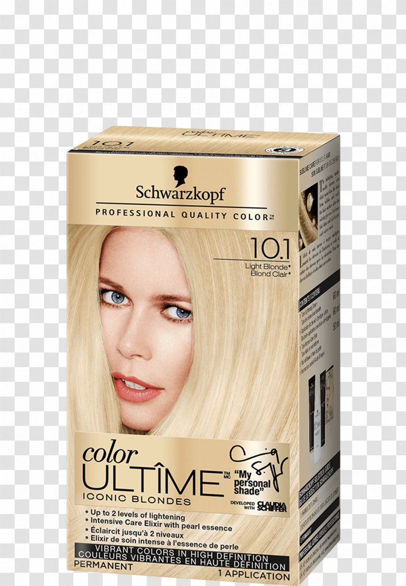 Claudia Schiffer Schwarzkopf Color Ultime Permanent Hair Cream Blond - Care Transparent PNG