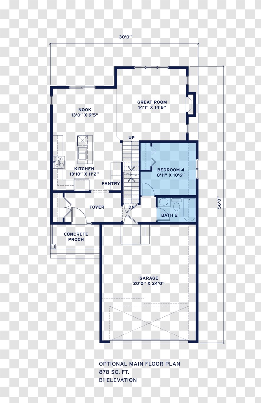 Floor Plan Vista House - Hardwood - Kitchen Slab PLAN Transparent PNG