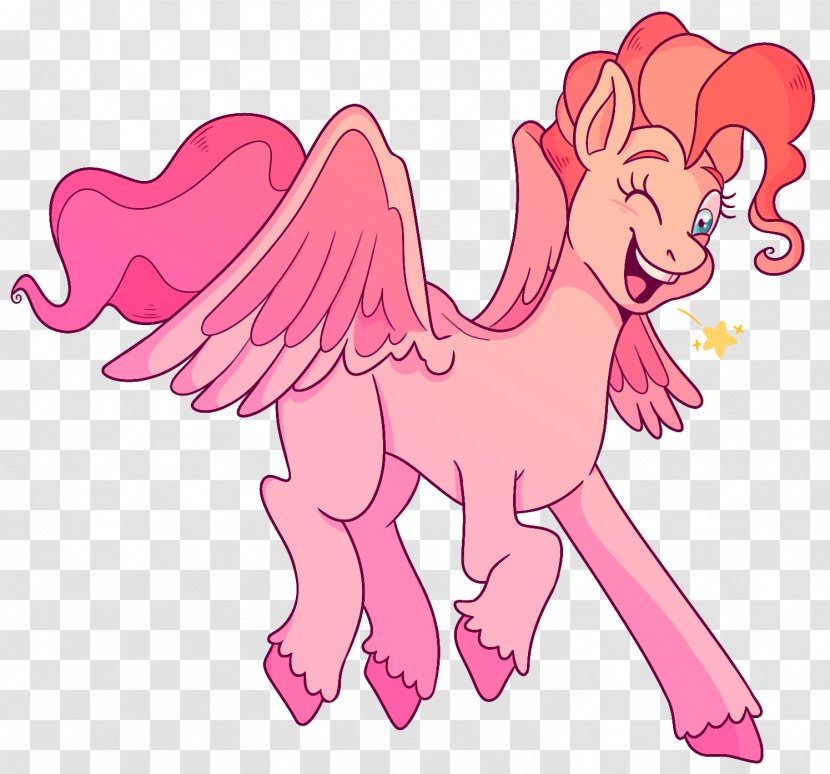 Pony Pinkie Pie Horse Art - Watercolor - Pegasus Transparent PNG