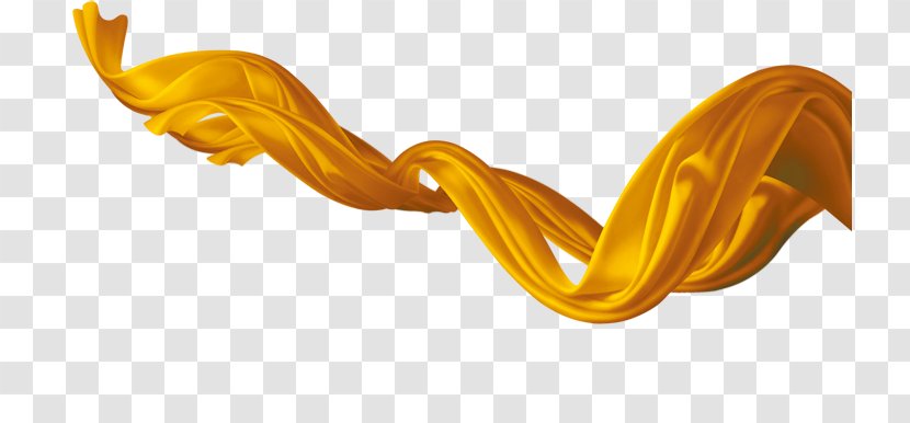 Silk Textile Ribbon Material Information - Industry - Yellow Transparent PNG