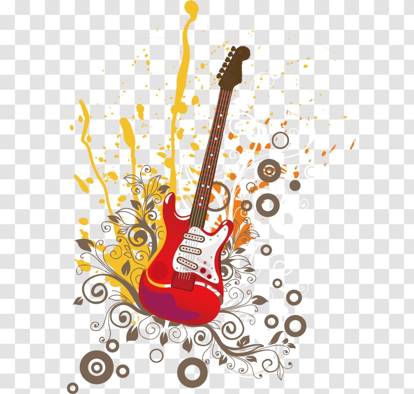 Electric Guitar Work Of Art Acoustic Transparent PNG