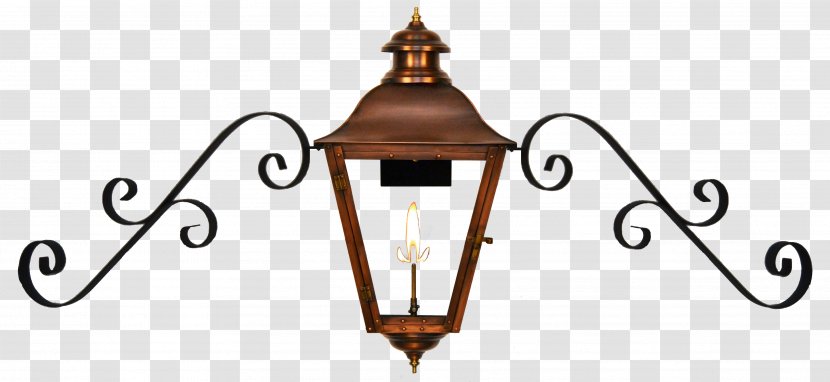 Coppersmith Gas Lighting Electricity Lantern - Pendant Light - Brass Transparent PNG