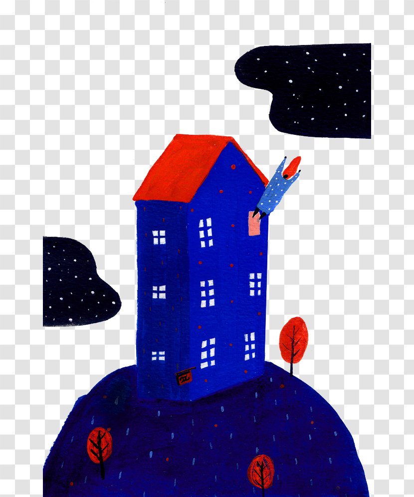 Blue Illustration - Abstraction - Dream House Transparent PNG