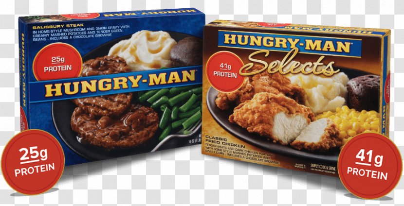 Fried Chicken Salisbury Steak Fast Food Cuisine - Convenience - Hungry Man Transparent PNG