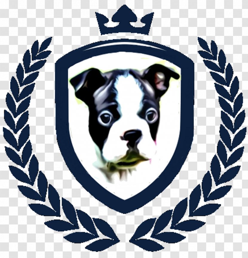 Boston Terrier Laurel Wreath Transparent PNG