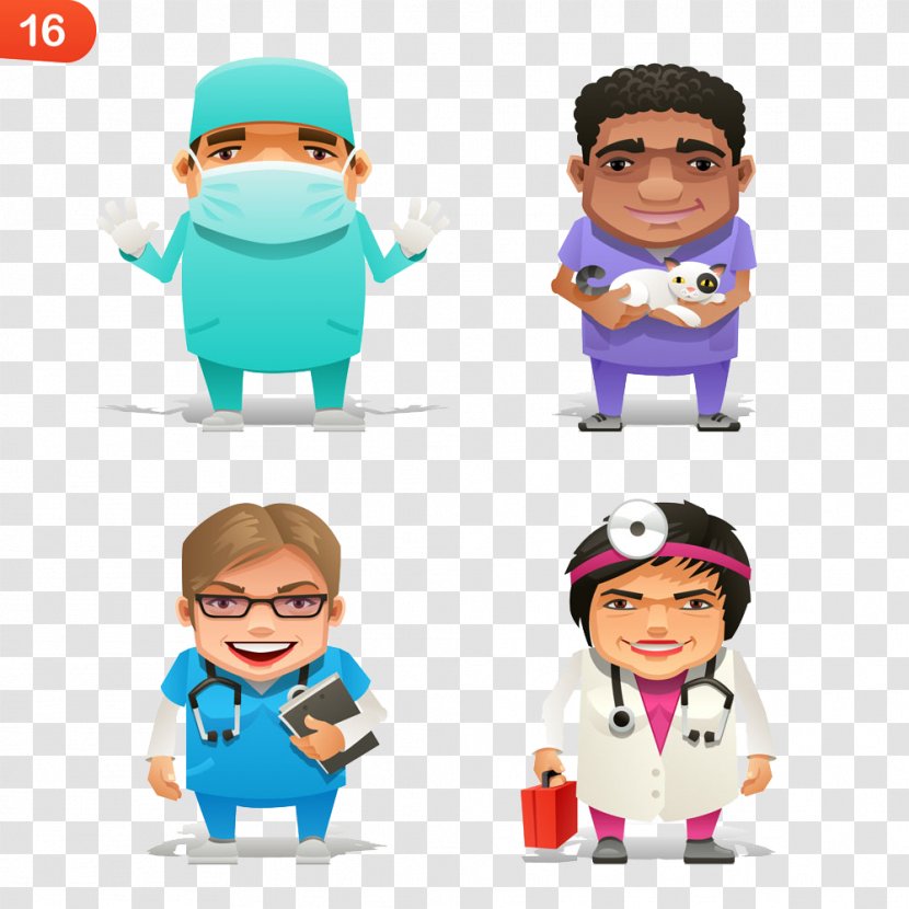 Cartoon Physician Royalty-free Illustration - Fictional Character - 4 HD Free Health Care Clip Buckle Transparent PNG