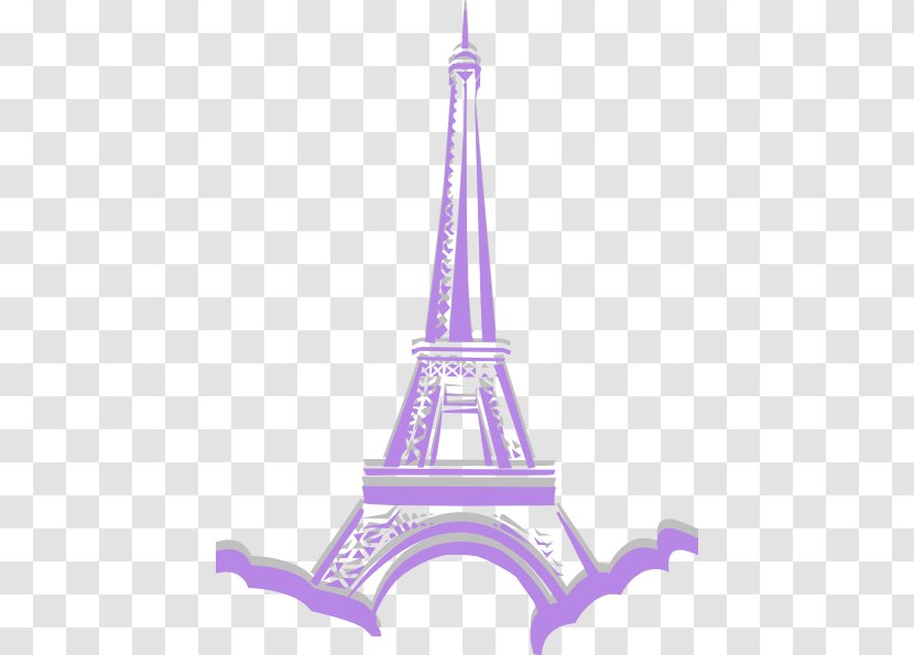 Eiffel Tower Clip Art Seine Drawing - Purple Transparent PNG
