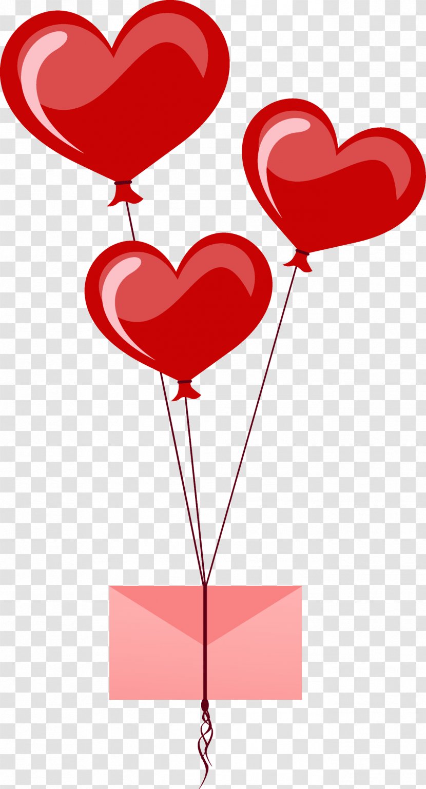 Balloon Heart Valentine's Day Clip Art - Frame Transparent PNG