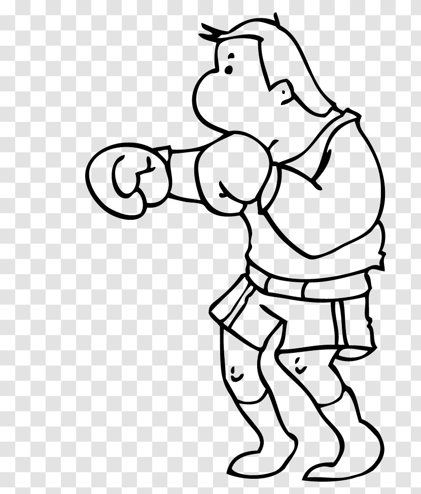 Goofy Rocky Balboa Boxing Black And White Clip Art - Flower - Pictures Of Transparent PNG