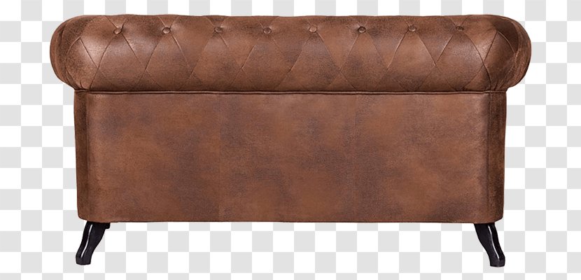 Club Chair Loveseat Leather Product Design Couch - Brown - Four Legs Table Transparent PNG