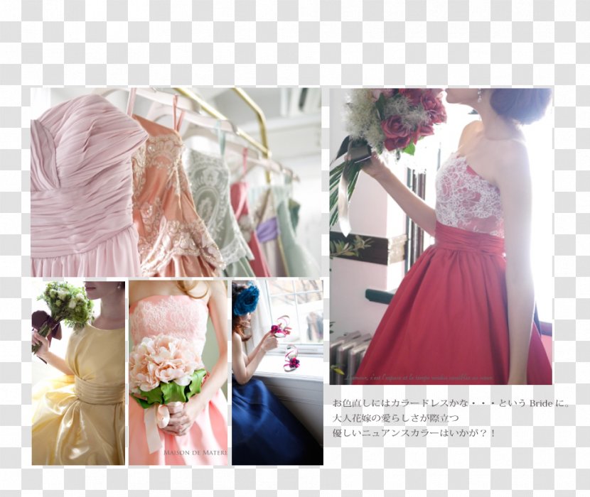 Wedding Dress Satin Bridal Shower Shoulder Cocktail - Flower Transparent PNG