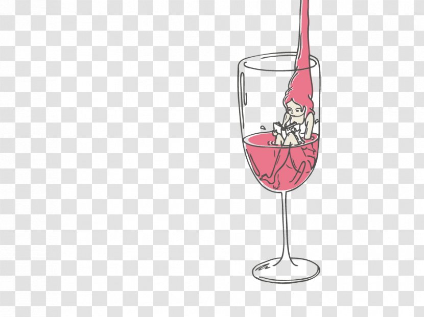 Wine Glass Champagne Drink Transparent PNG