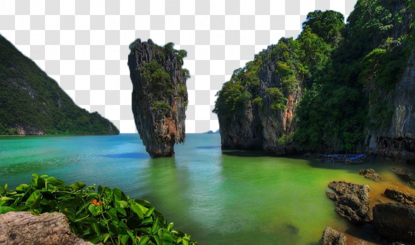Phi Islands Phang Nga Province Bay Phuket Island James Bond - Vegetation - Beautiful Sea Reflection Transparent PNG