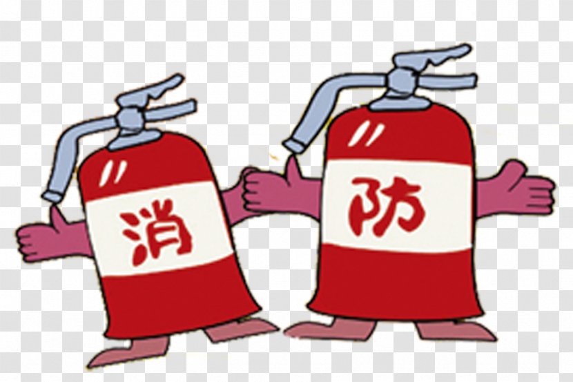Firefighting Fire Extinguisher Firefighter Safety Conflagration - Hand-painted Transparent PNG