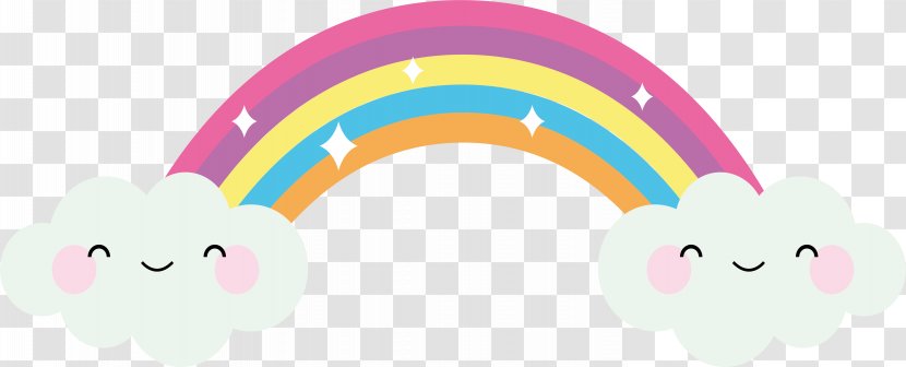 Rainbow Bifröst Clip Art - Heart - Lovely Smiling Bridge Transparent PNG