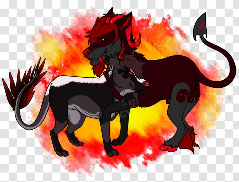 Dog Coyote Art Mammal Cat - Mythical Creature Transparent PNG