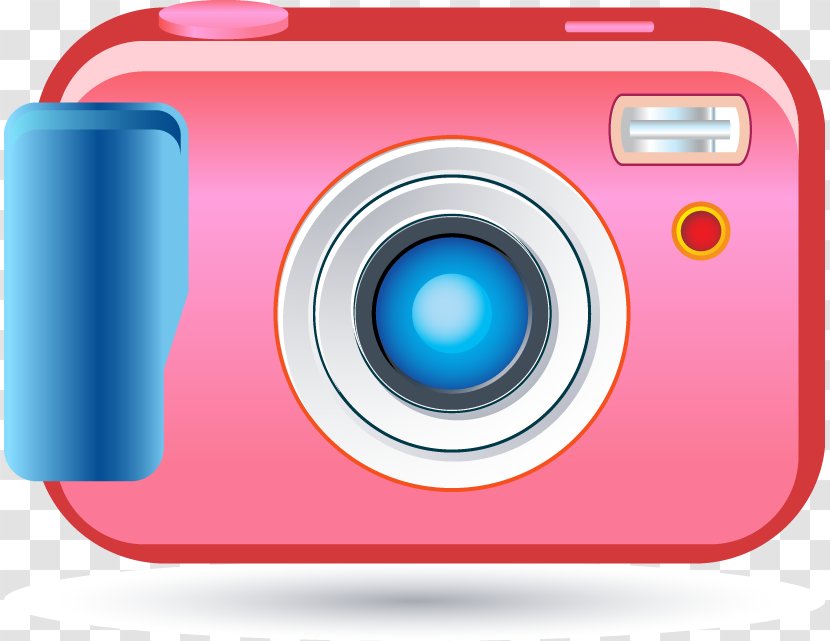 Mirrorless Interchangeable-lens Camera Lens - Digital - Vector Pattern Pink Transparent PNG