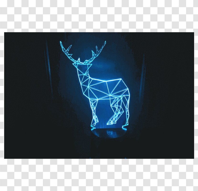 Light Reindeer LED Lamp Optical Illusion - Antler Transparent PNG