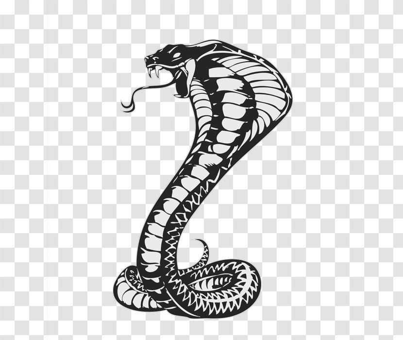 Snakes Drawing King Cobra Cobras - Line Art - Tattoo Snake Transparent PNG