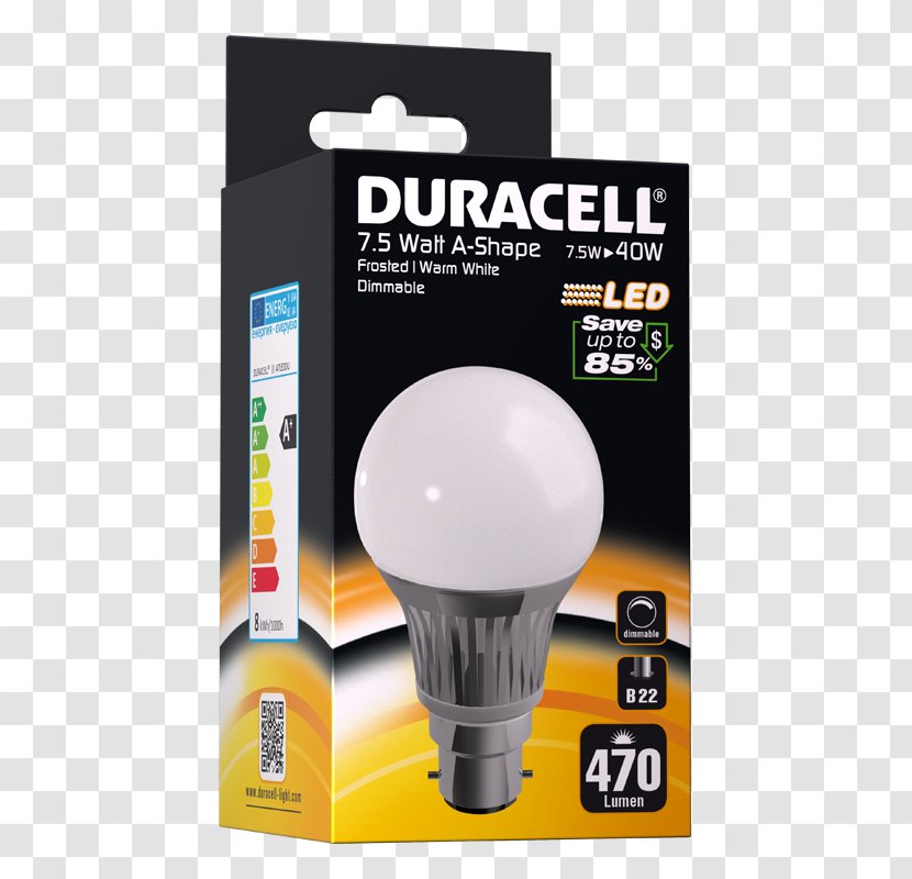 Incandescent Light Bulb LED Lamp Edison Screw - Watt - Duracell Flashlights Transparent PNG