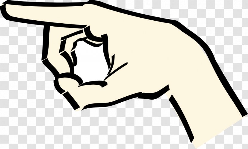 Hand Index Finger Clip Art - Pointing Clipart Transparent PNG