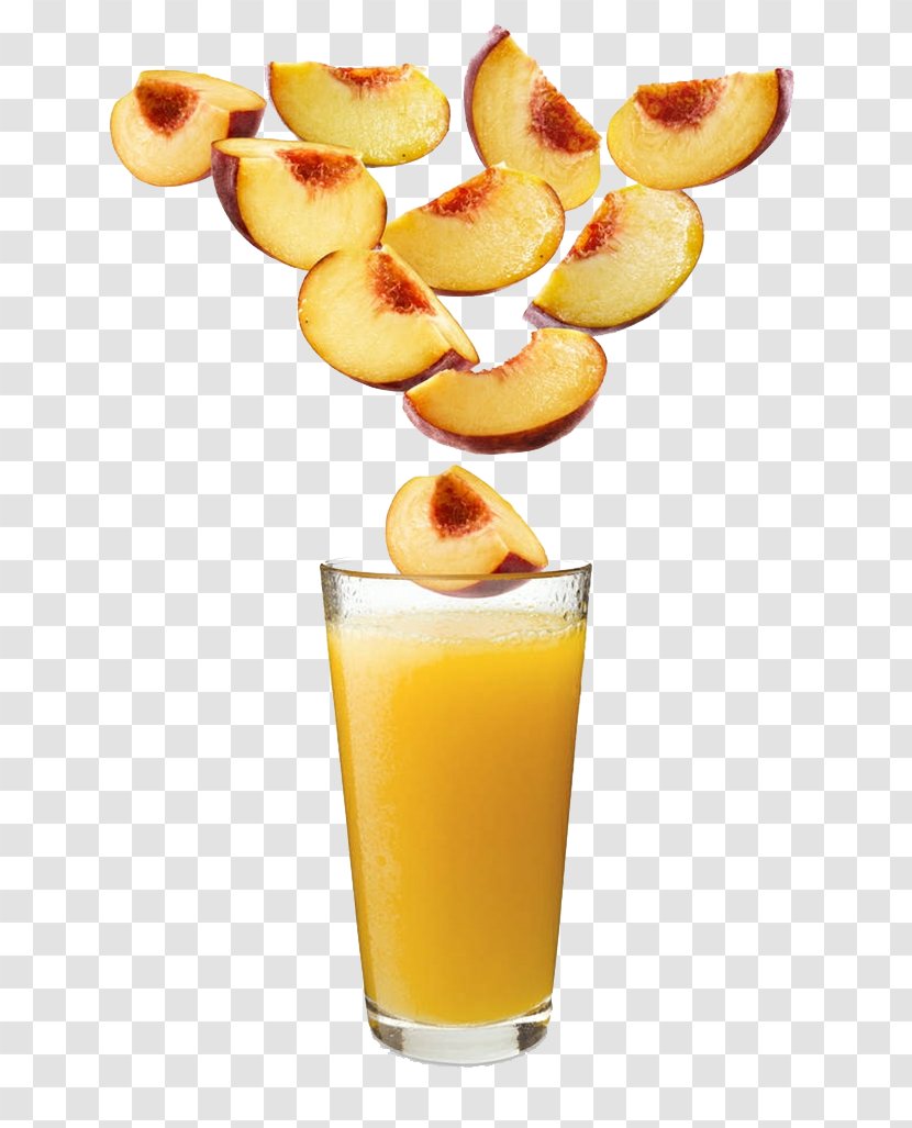 Orange Juice Cocktail Drink Peach - Garnish - Juicy Transparent PNG
