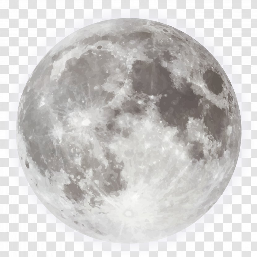Supermoon Robinson Observatory Full Moon Lunar Eclipse - Monochrome Photography - Real Big Transparent PNG