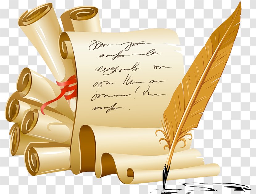 Paper Quill Parchment Ink Clip Art - Parterre Transparent PNG