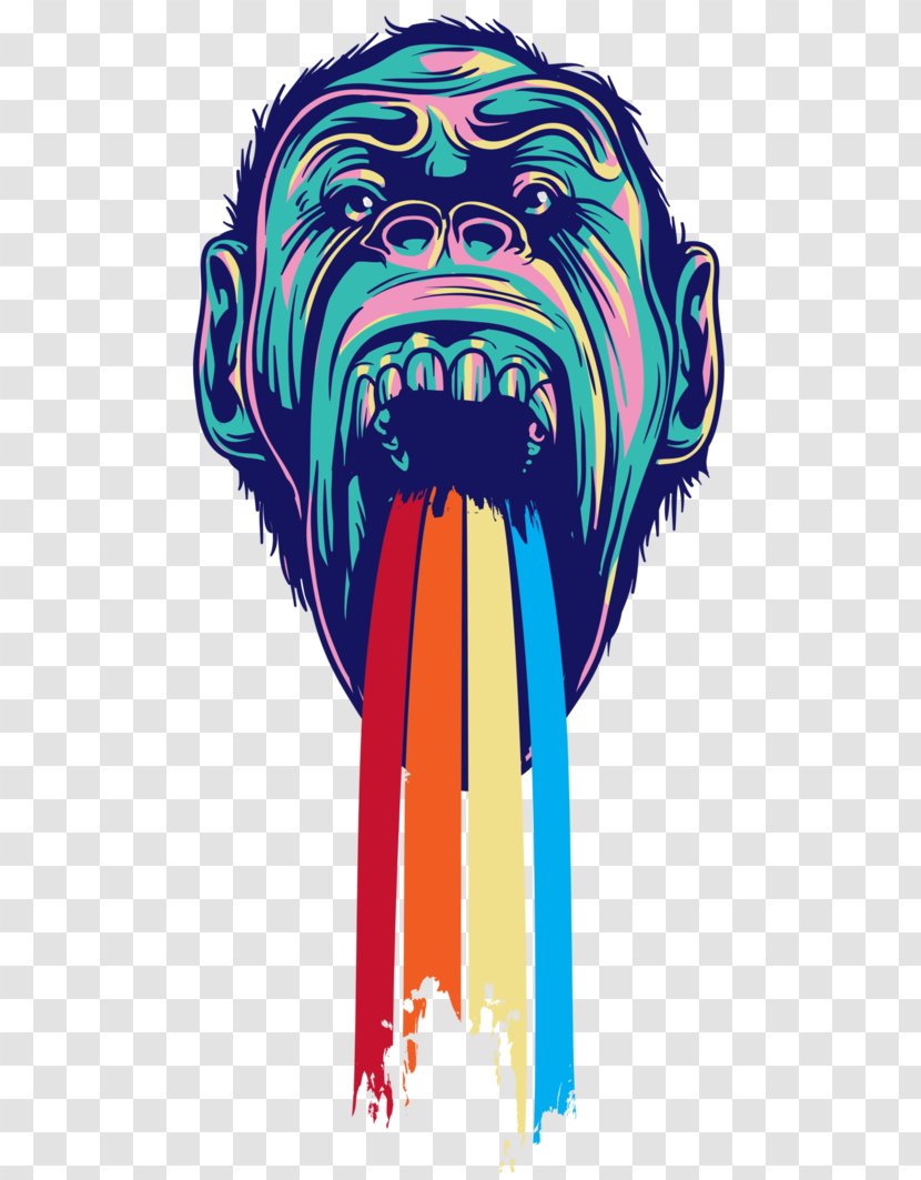 T-shirt Gorilla Hoodie Rainbow Shops - Clothing Transparent PNG