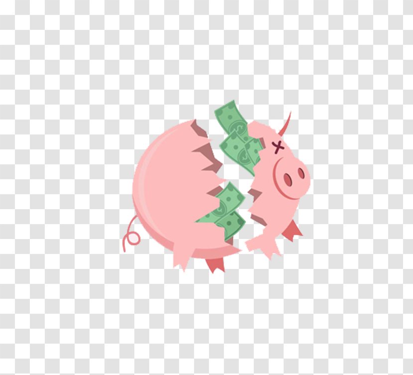 Domestic Pig Piggy Bank Money - Petal Transparent PNG