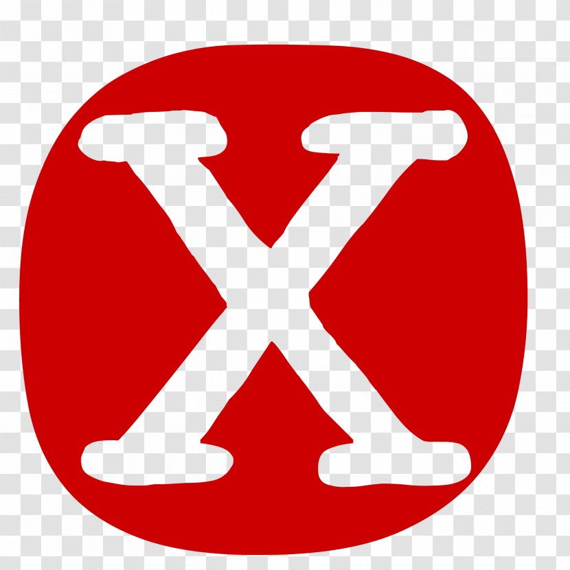 Red X Rounnd Button. - Area Transparent PNG