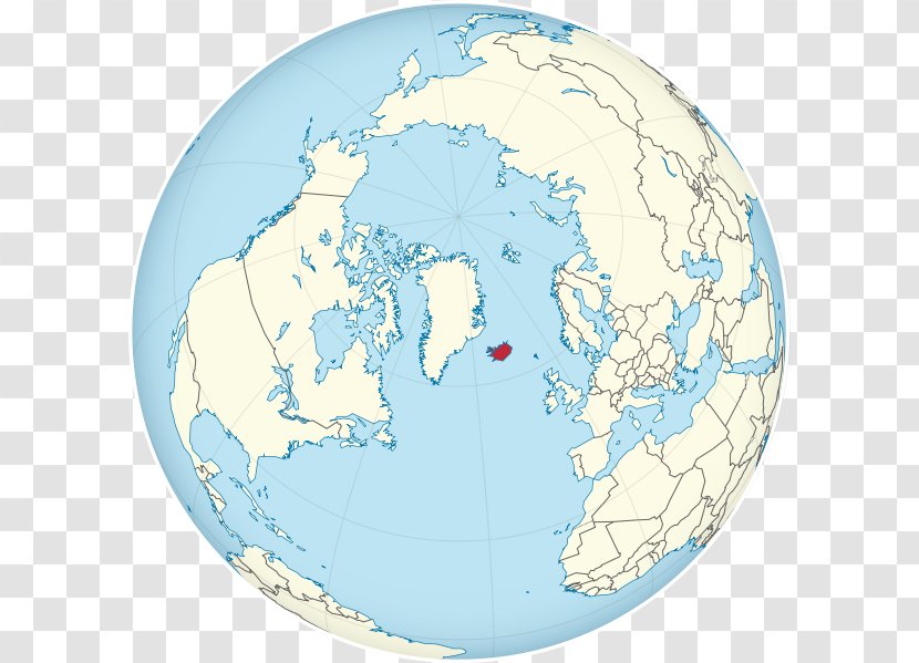 Iceland North Pole Greenland World Norway - Map - Earth Transparent PNG