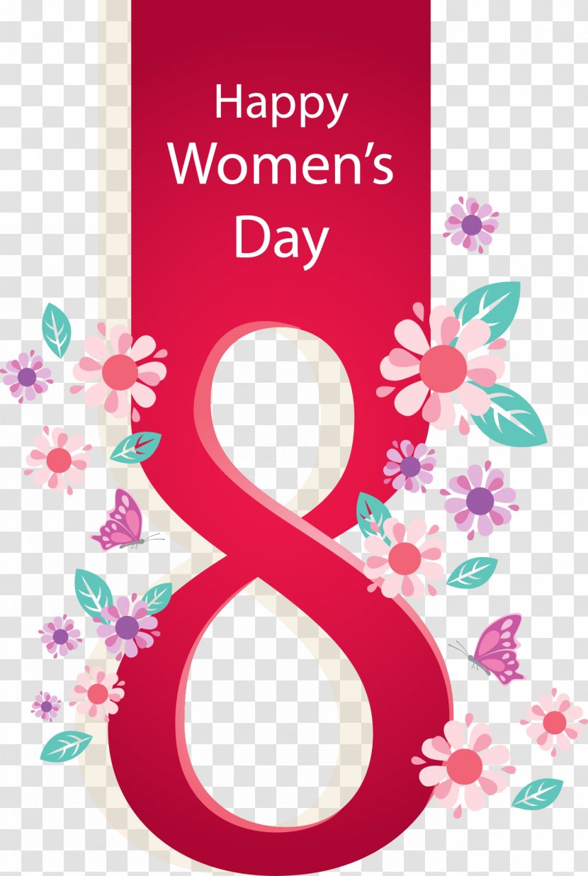 International Womens Day Woman March 8 - Flower - Vector Hand-painted Women's Transparent PNG