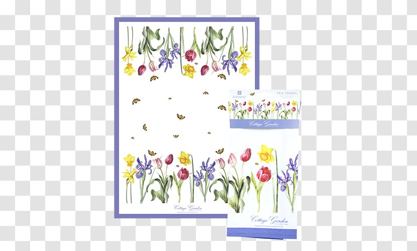 Floral Design Towel Cottage Garden Kitchen Drap De Neteja - Flower Arranging Transparent PNG
