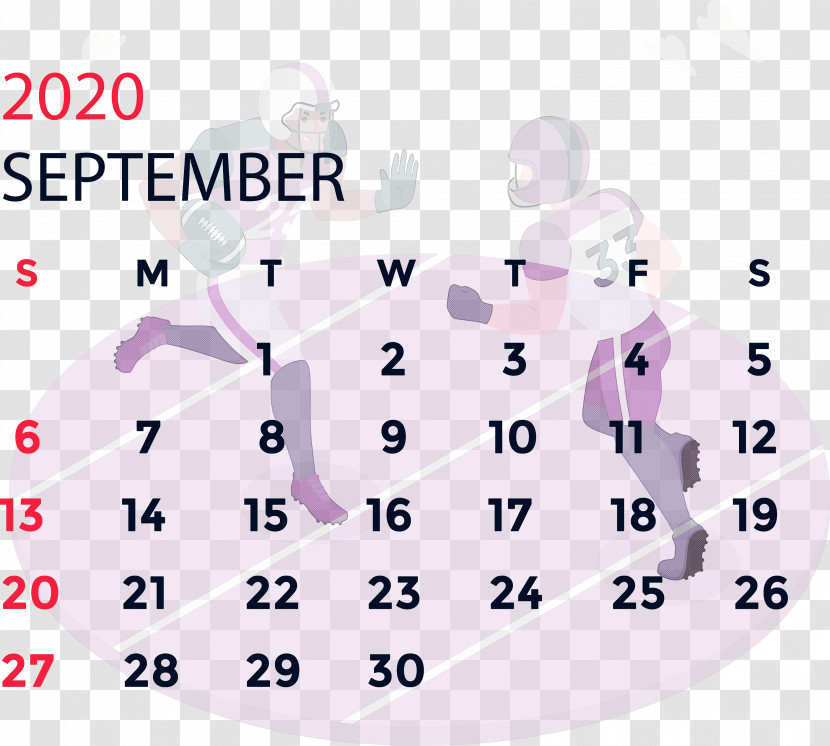 September 2020 Calendar September 2020 Printable Calendar Transparent PNG