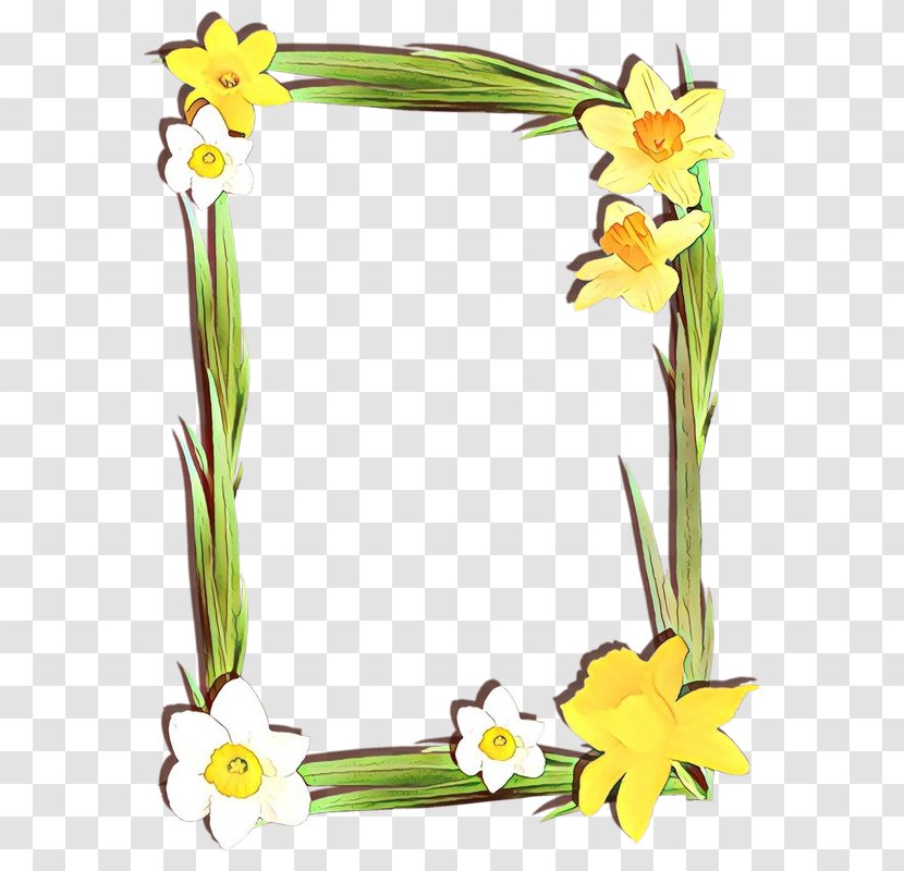 Flower Frame - Plant Stem - Wildflower Narcissus Transparent PNG