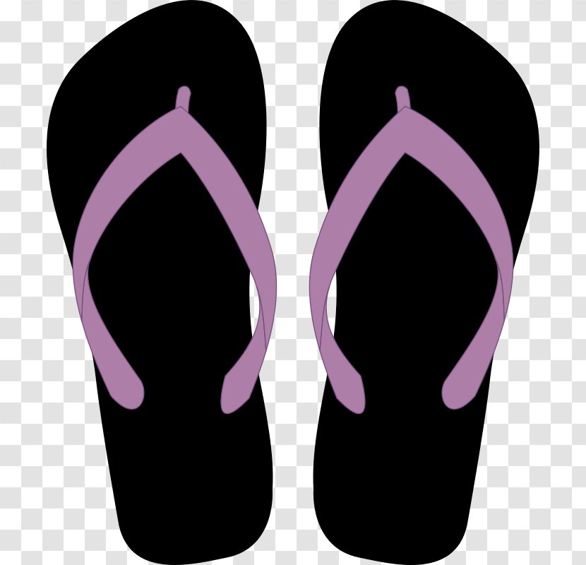 Flip-flops Free Content Clip Art - Electronics - Purple Cartoon Sandals Transparent PNG