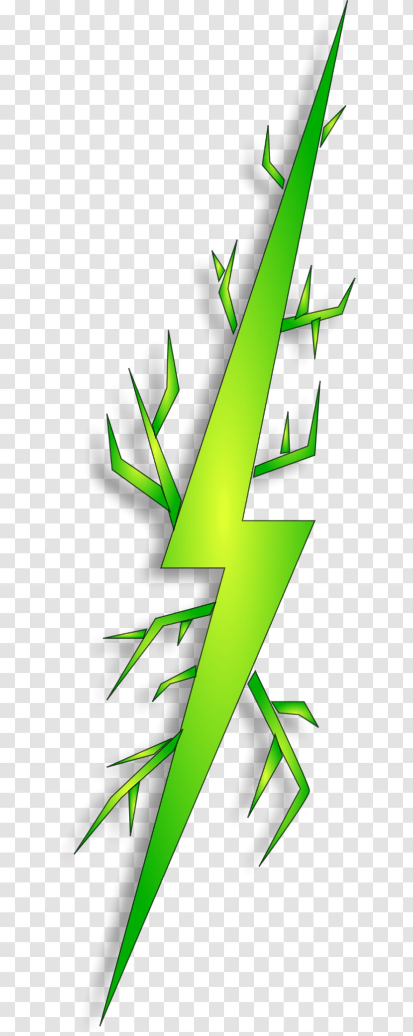 Electric Spark Electricity Clip Art - Grass - Green Transparent PNG