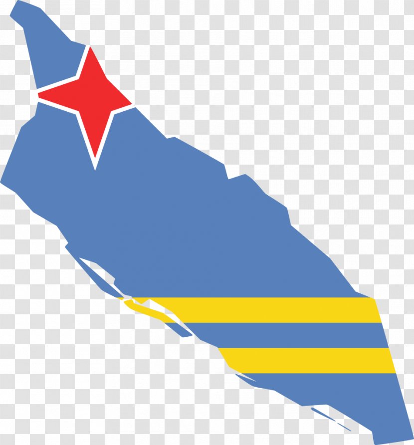 Flag Of Aruba Map Transparent PNG