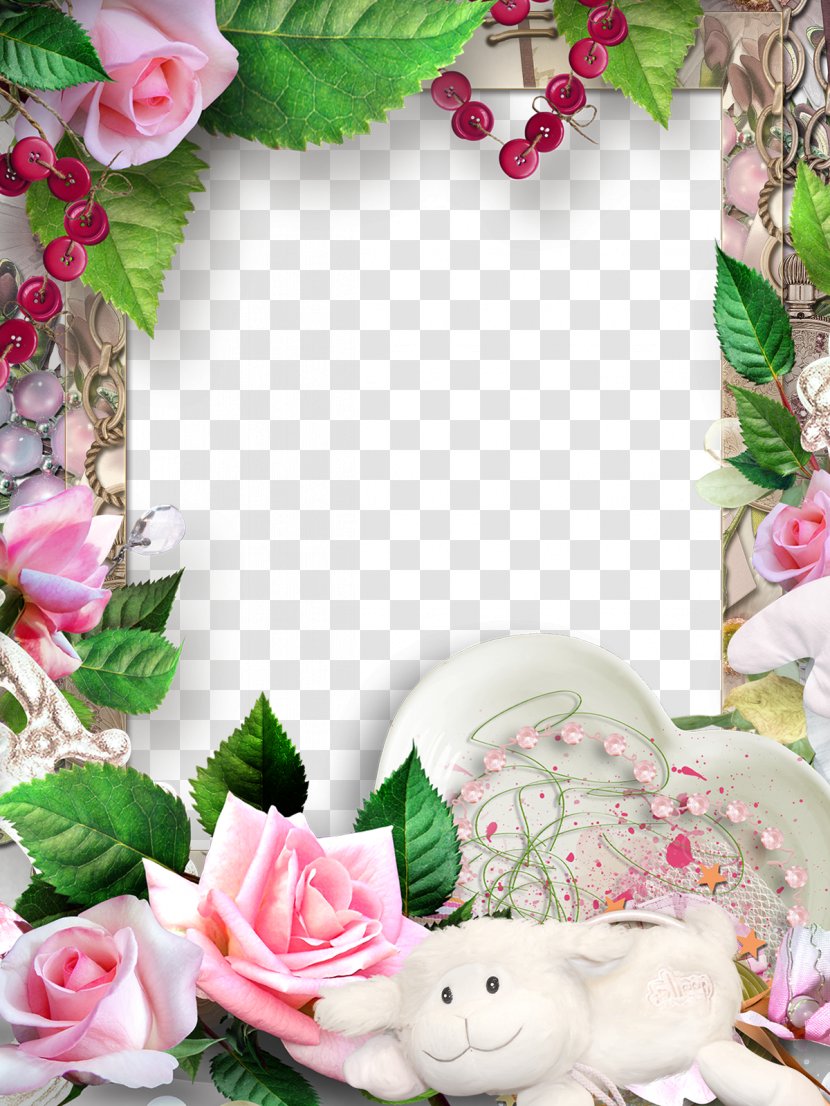 Cut Flowers Picture Frames Floral Design - Blossom - Photo Frame Transparent PNG