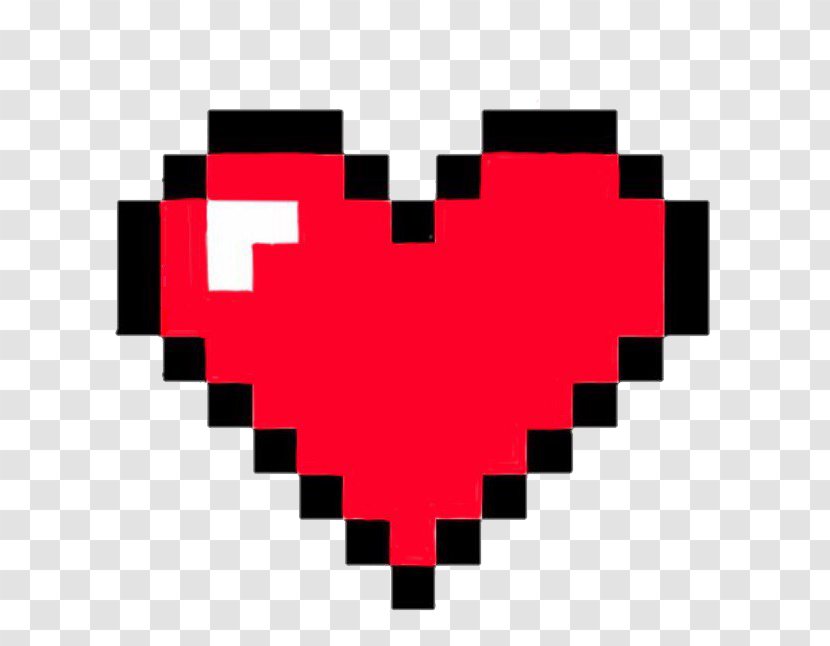 Pixel Art Heart 8-bit Color - Frame Transparent PNG