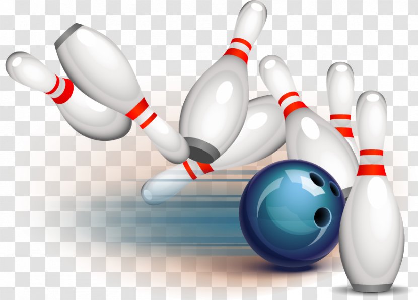 Bowling Pin Ball Ten-pin Strike - Royaltyfree - Cartoon Equipment Transparent PNG
