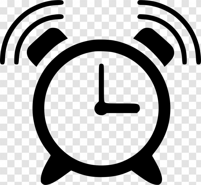 Alarm Clocks Buzzer - Black And White - Clock Transparent PNG