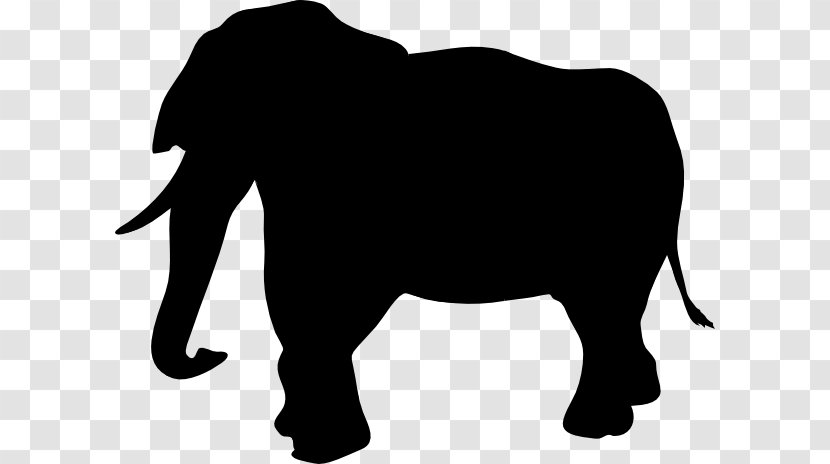 Animal Silhouettes Elephantidae Asian Elephant Clip Art - Silhouette Transparent PNG
