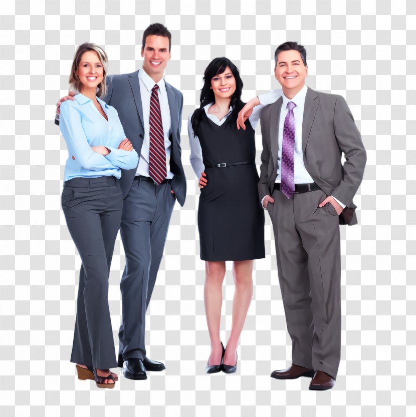 Suit Standing Uniform Formal Wear White-collar Worker - Team - Employment Transparent PNG