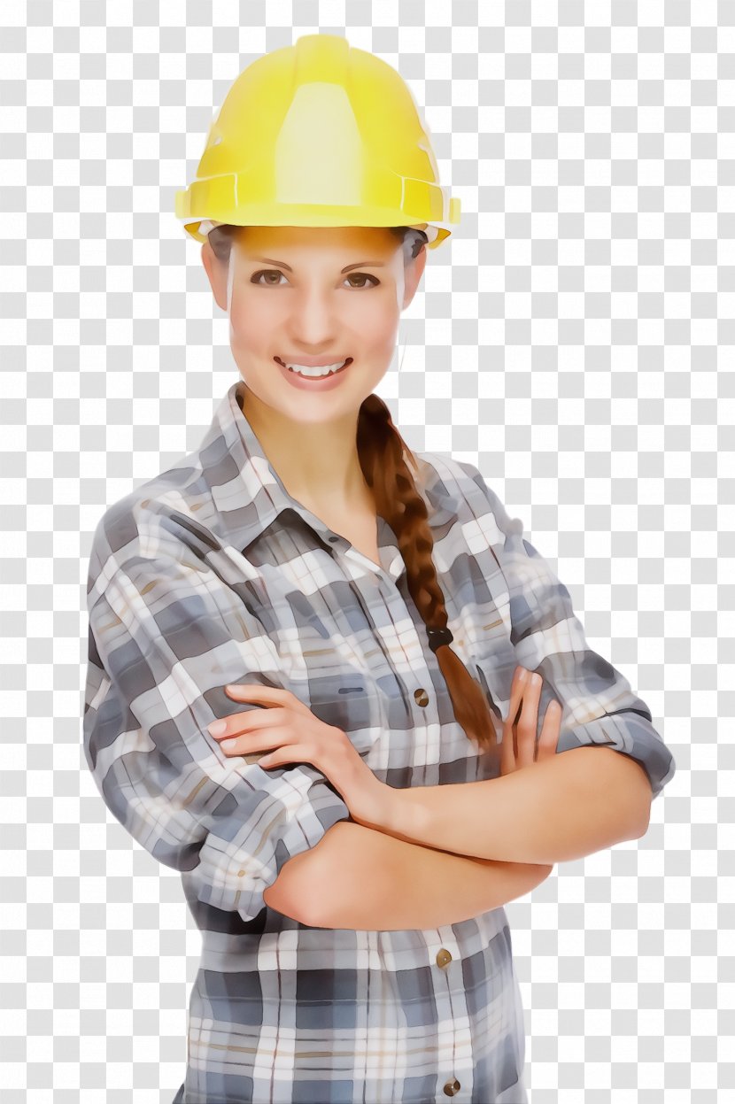 Hard Hat Construction Worker Clothing Personal Protective Equipment - Watercolor - Workwear Headgear Transparent PNG